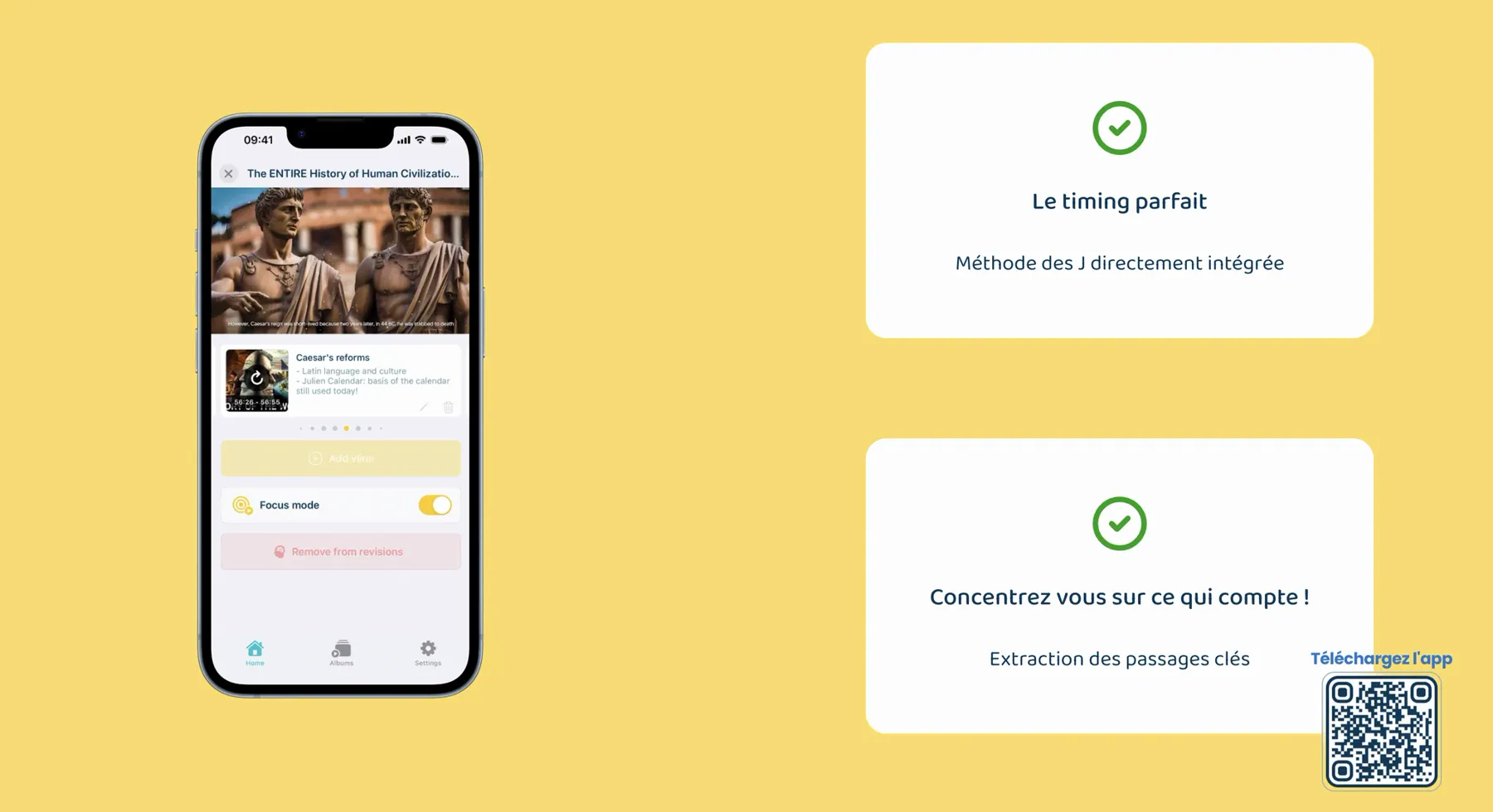 Section bénéfices : le timing parfait, extraction des passages clés
