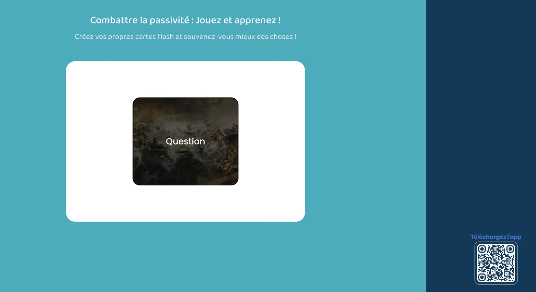 Section flashcards : « Combattre la passivité : jouez et apprenez »